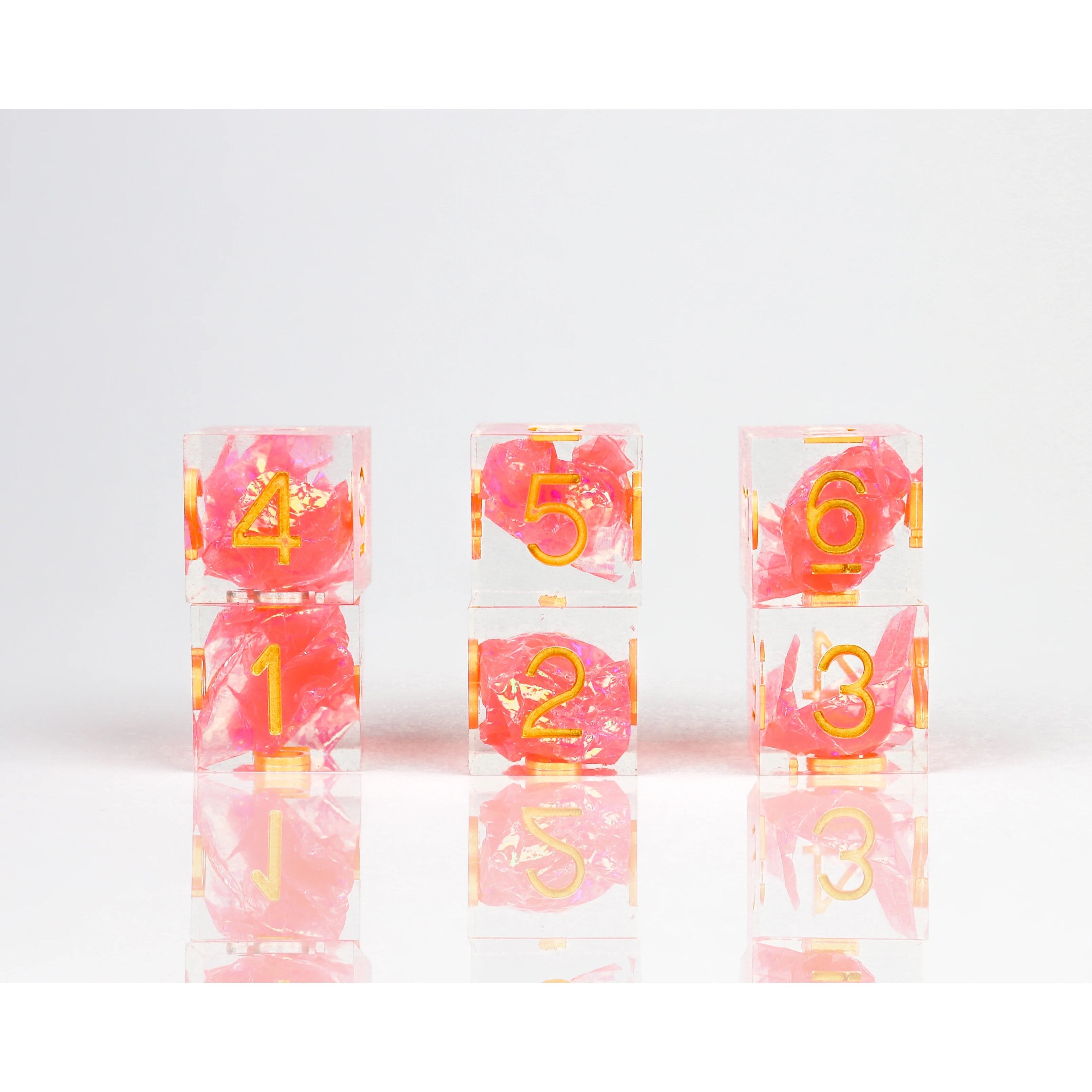 D6 Tube - Sharp Flamingo - 6 Set - Sharp - Sirius Dice