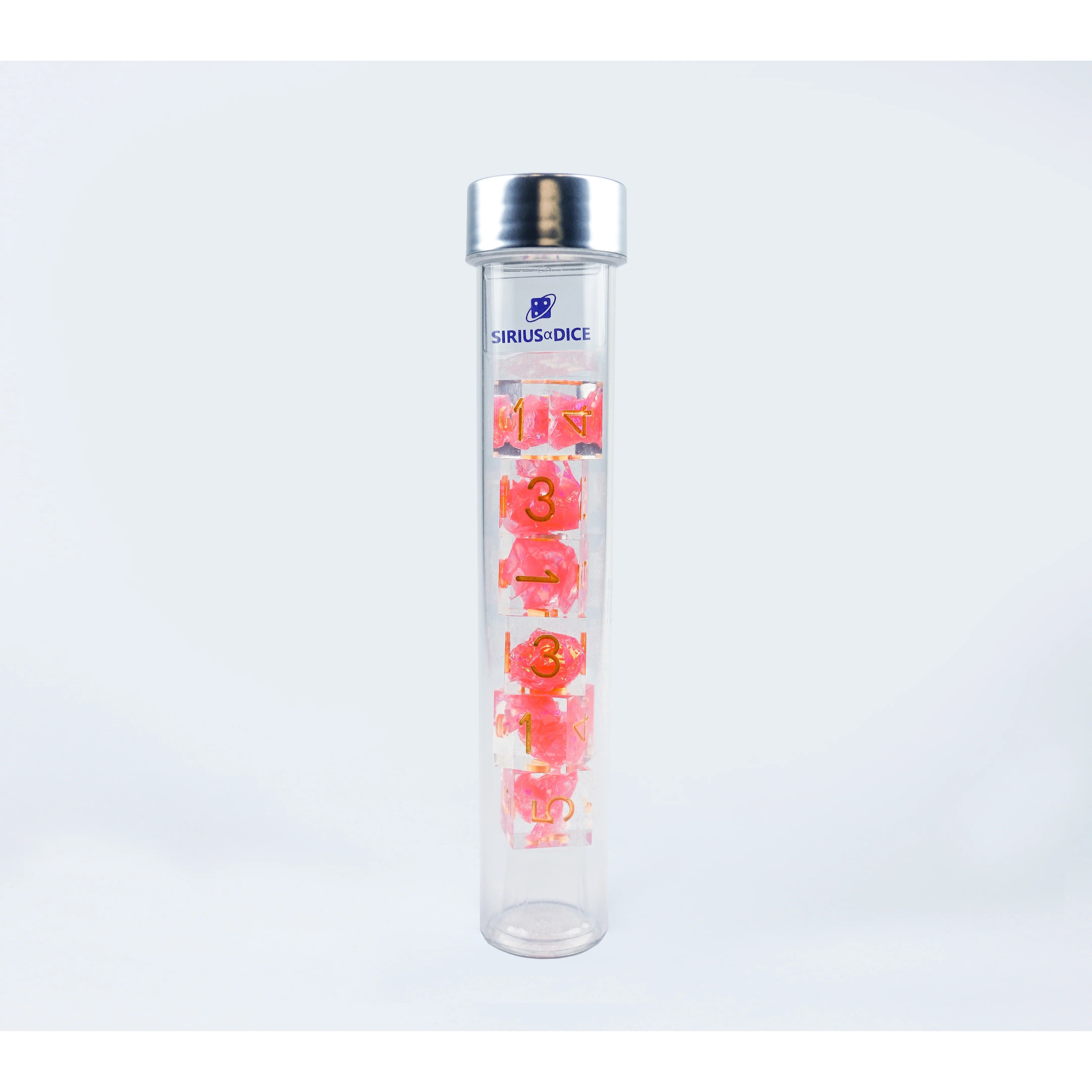 D6 Tube - Sharp Flamingo - 6 Set - Sharp - Sirius Dice