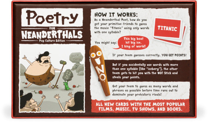 Poetry for Neanderthals Pop Culture Edition