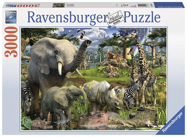 Animals At The Waterhole Puzzle 3000Pc