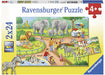 A Day at the Zoo Puzzle 2x24p - RAVENSBURGER