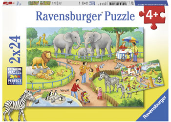 A Day at the Zoo Puzzle 2x24p - RAVENSBURGER