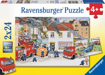 Busy Fire Brigade Puzzle 2x24p - RAVENSBURGER