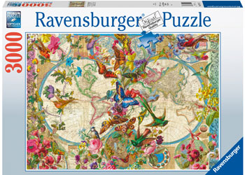 Flora & Fauna World Map 3000p - RAVENSBURGER