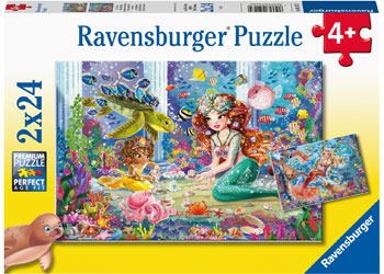 Mermaid Tea Party Puzzle 2x24p - RAVENSBURGER