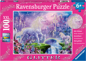 Unicorn Kingdom Puzzle Glitter 100p - RAVENSBURGER