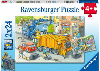 Working Trucks Puzzle 2x24p - RAVENSBURGER