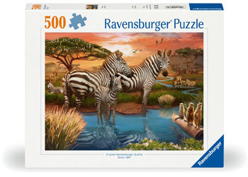 Zebras at Waterhole 500p - RAVENSBURGER