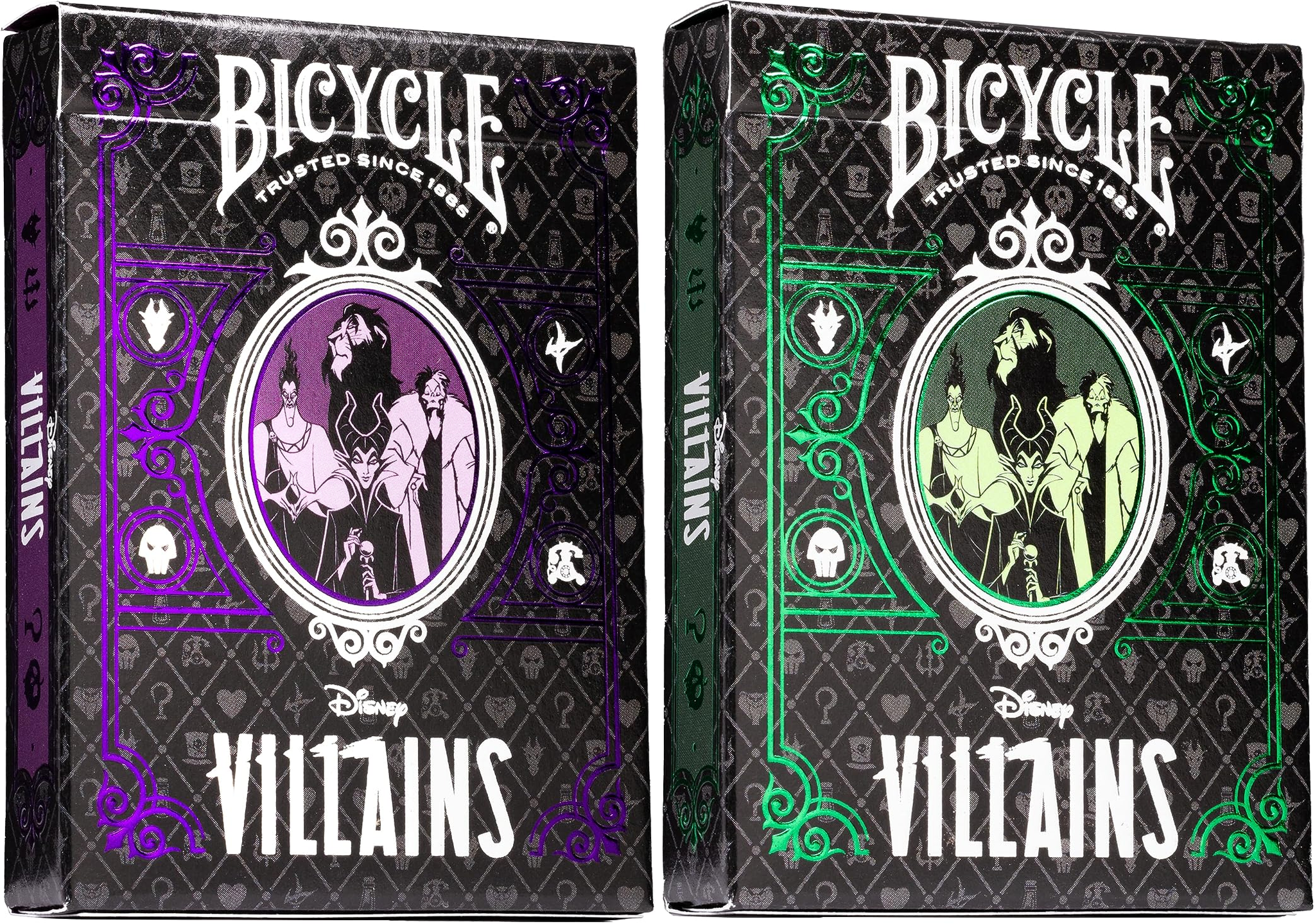 Disney Villains Green- Bicycle Playing Cards