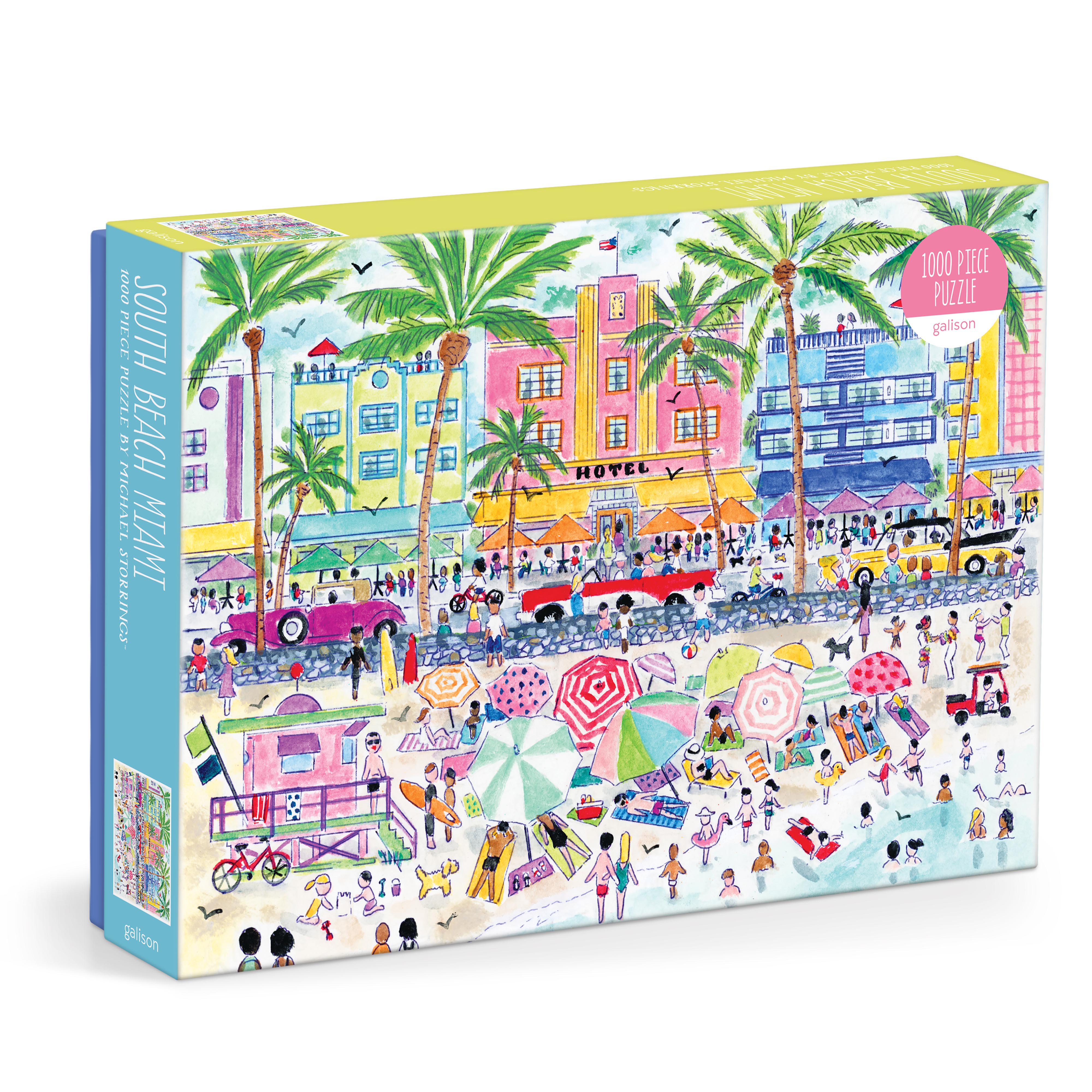 South Beach Miami Michael Storrings - Puzzle 1000pc Galison
