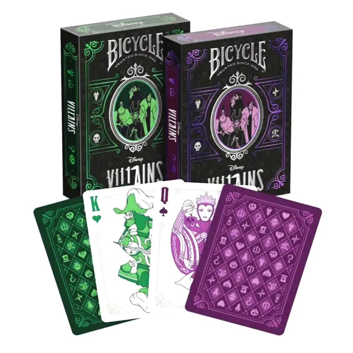 Disney Villains Purple/Green - Bicycle Playing Cards