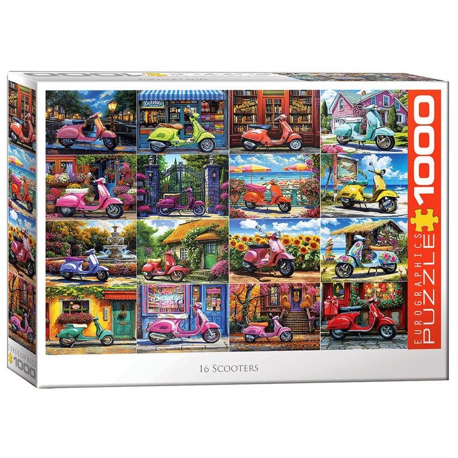 16 Scooters 1000pc - Puzzle - Eurographics