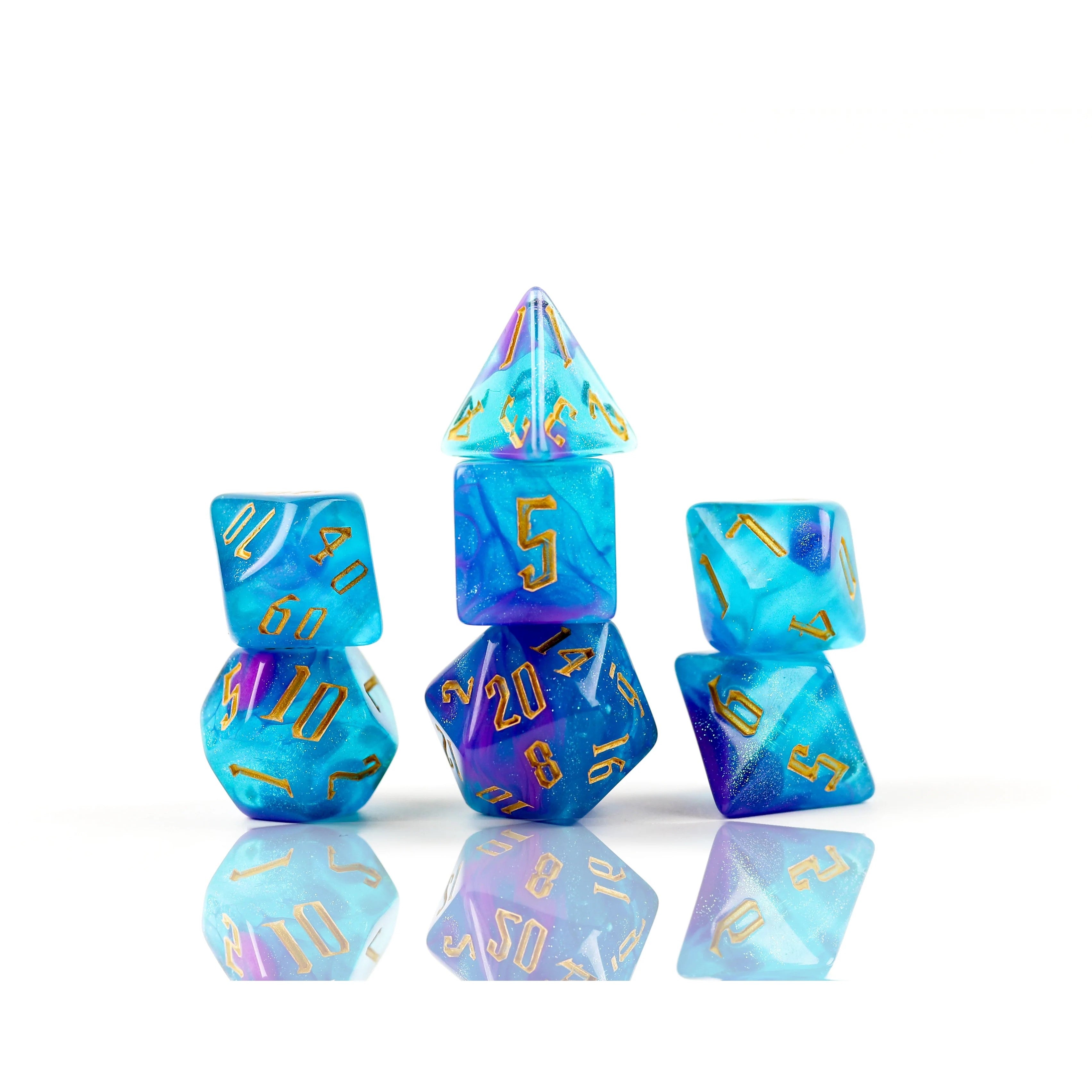 Cerulean Nebula - 7 Dice Set - Sirius Dice