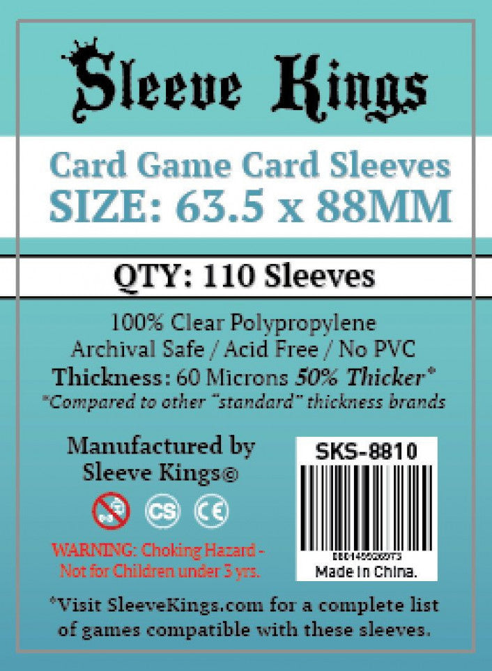 110 Sleeves - 63.5x88 Sleeve Kings