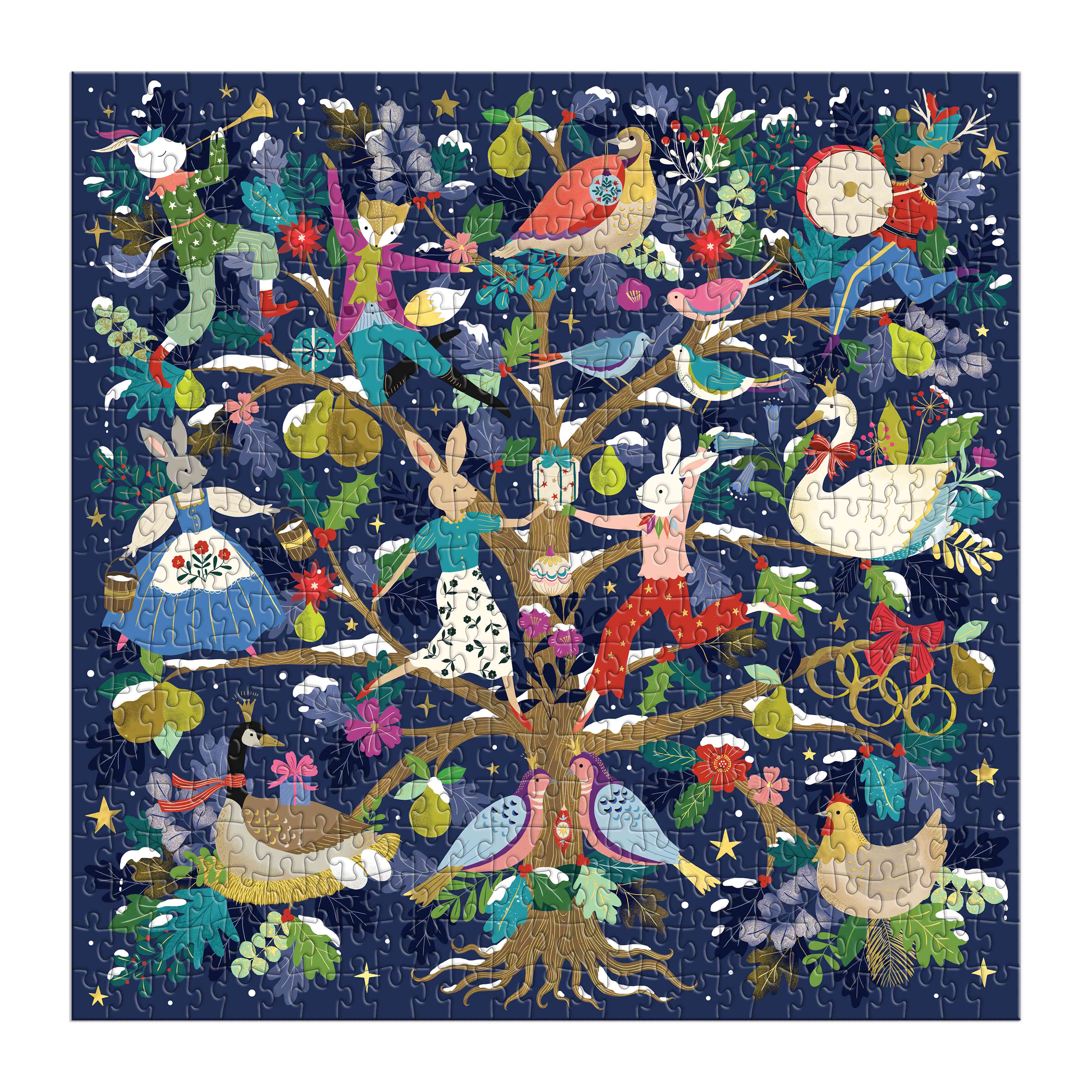 Twelve Days of Joy Foil Puzzle - 500pc