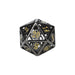 Metal RPG Clockwork Sun Dice Set Gold/Black - LPG Dice Set