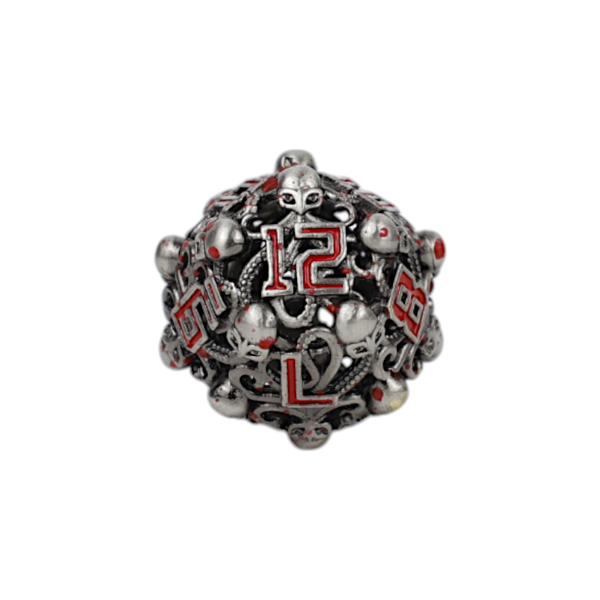 Metal RPG Tentacular Dice Set Bloodied Metal - LPG Dice Set