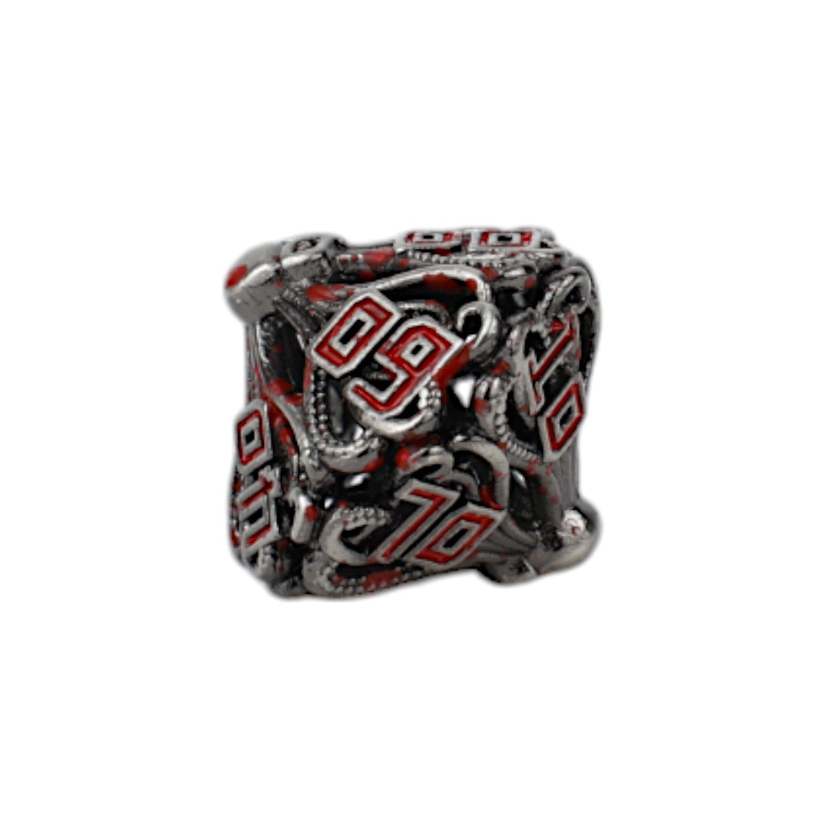 Metal RPG Tentacular Dice Set Bloodied Metal - LPG Dice Set