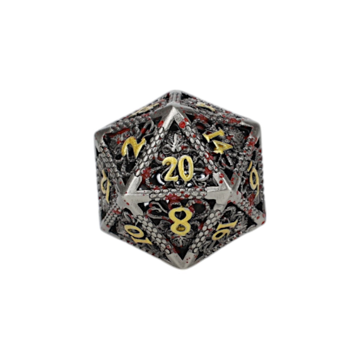 Metal RPGStrange Aeon Dice Set Bloodied Metal - LPG Dice Set