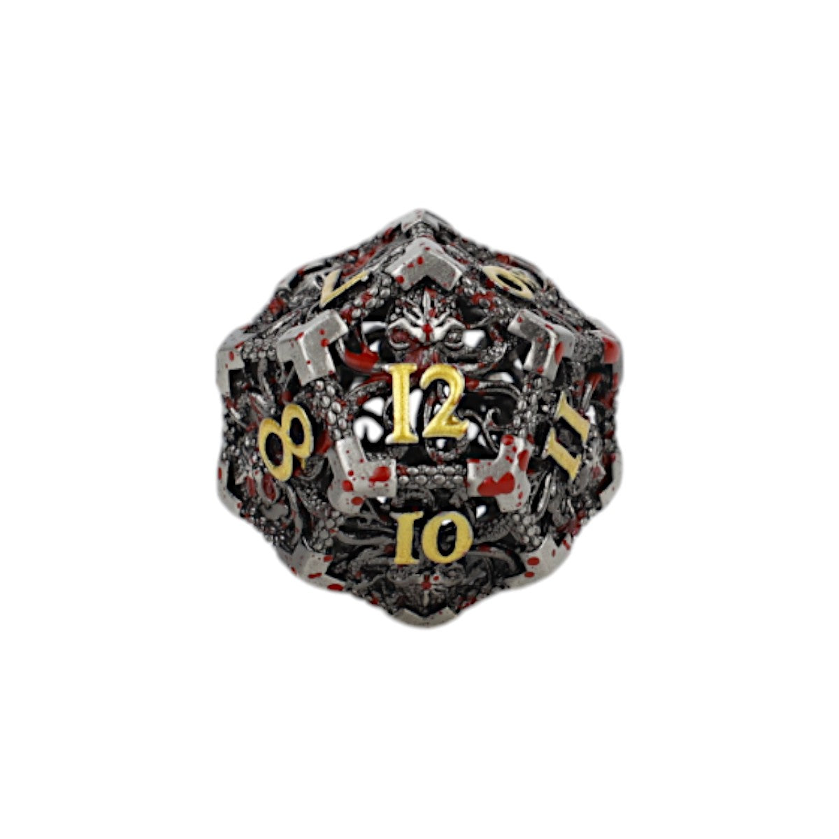 Metal RPGStrange Aeon Dice Set Bloodied Metal - LPG Dice Set