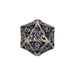 Metal RPG Dragon Hollow DiceSet Metal/Purple - LPG Dice Set