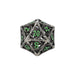 Metal RPG Dragon Hollow Dice Set Metal/Green - LPG Dice Set