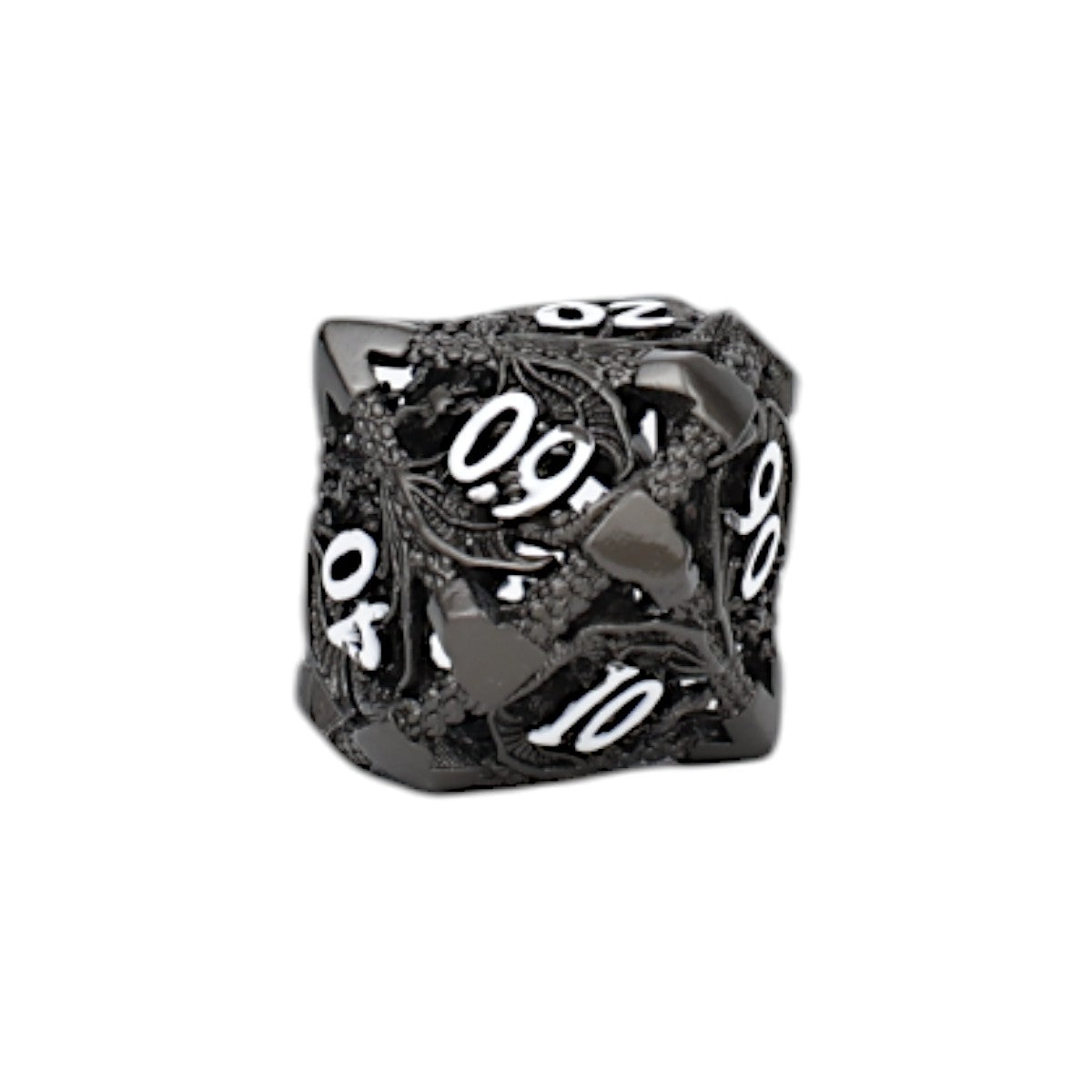 Metal RPG Dragon Hollow Dice Set Metal/Black - LPG Dice Set
