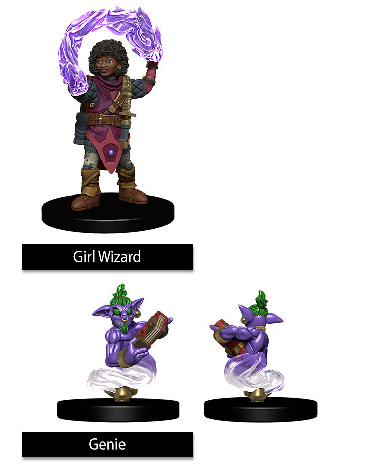 Girl Wizard & Genie - Wardlings - Pre-Painted Miniatures