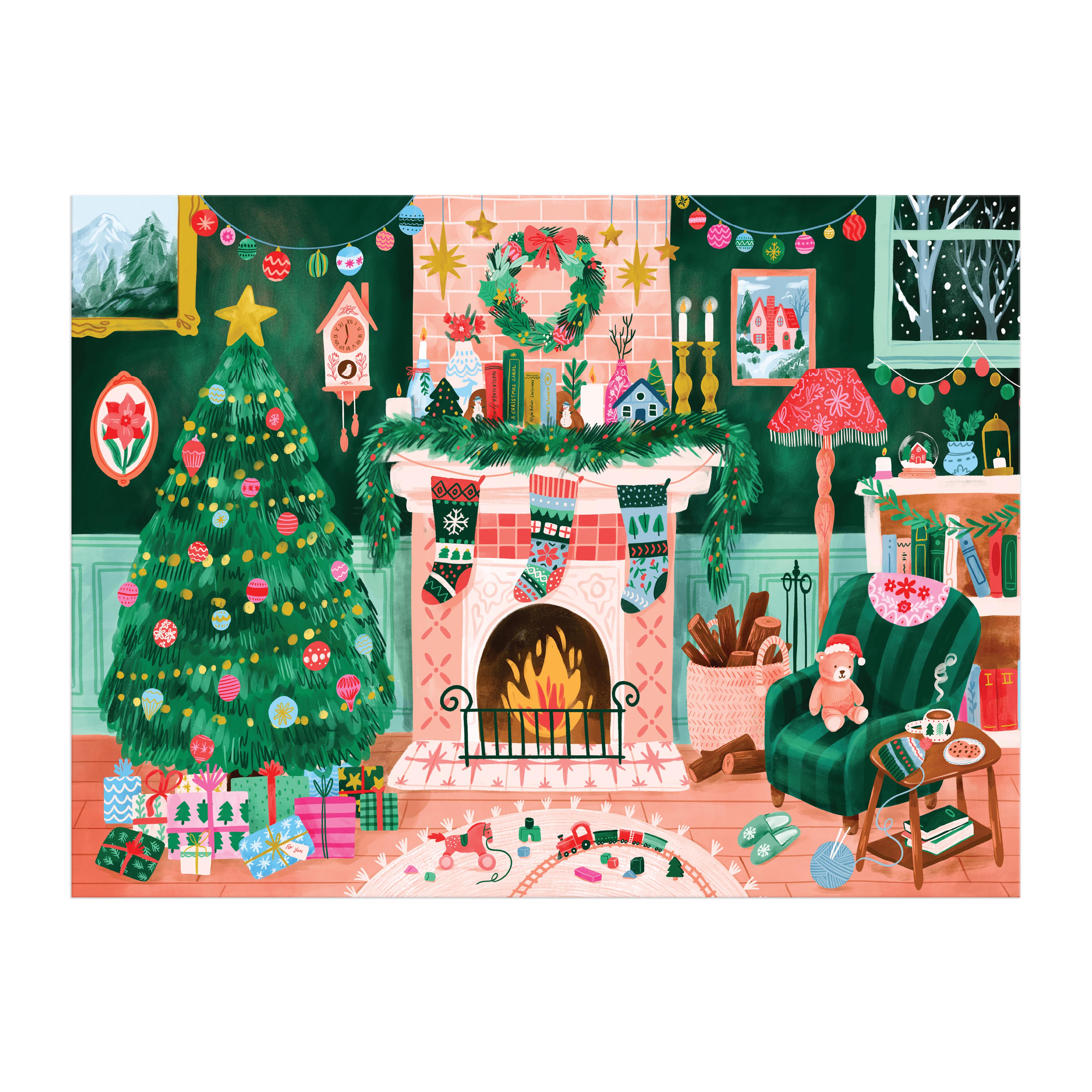 Cozy by the Fireplace Puzzle 1000pc - Galison