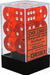 CHX23603 Translucent Orange/White 16mm d6 Pink/silver Dice Block Chessex