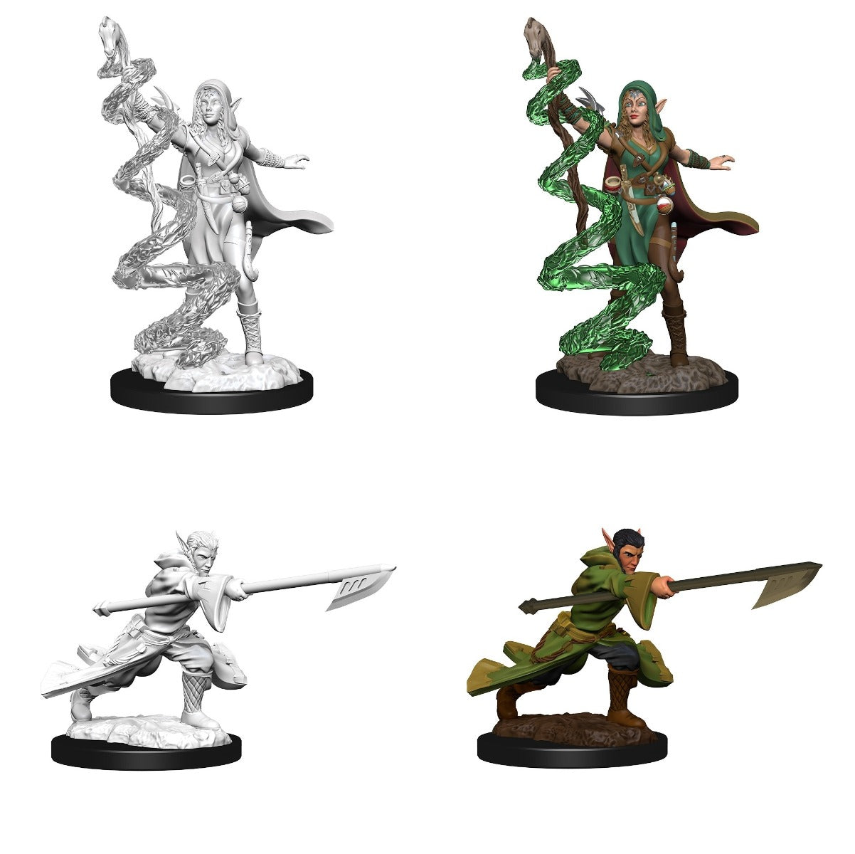 Joraga Warcaller & Joraga Treespeaker Elves - Magic the Gathering Unpainted Miniatures