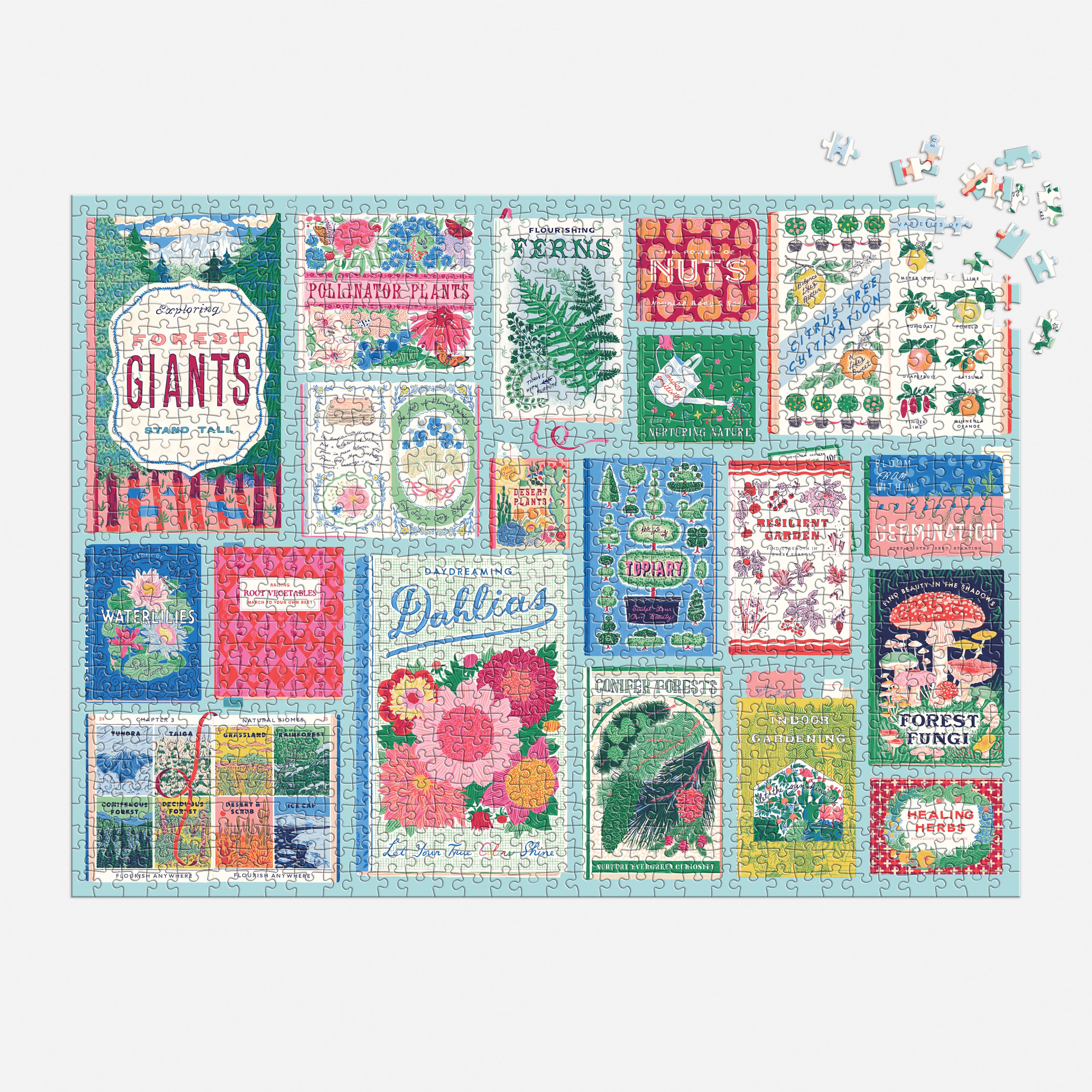 Botanist Bookshelf - Ever Upward 1000pc - Galison 