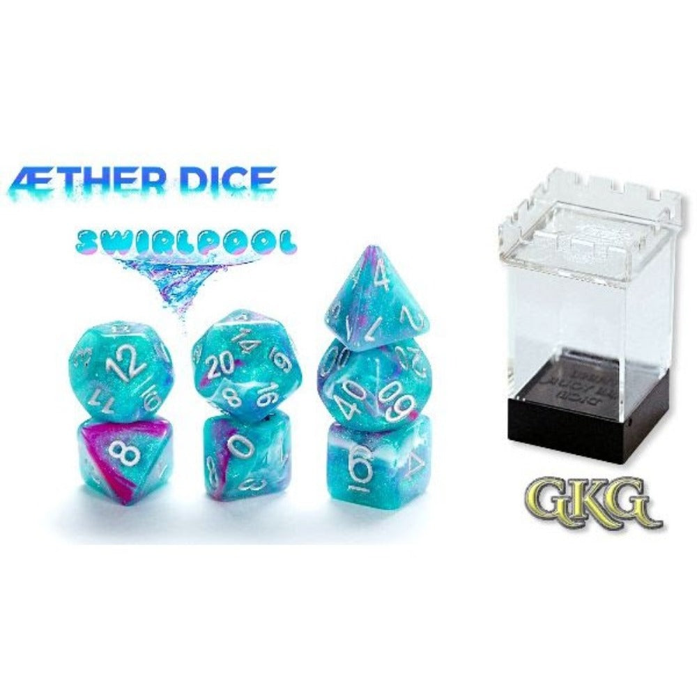 Aether Dice - Swirlpool (set of 7 polyhedral dice)