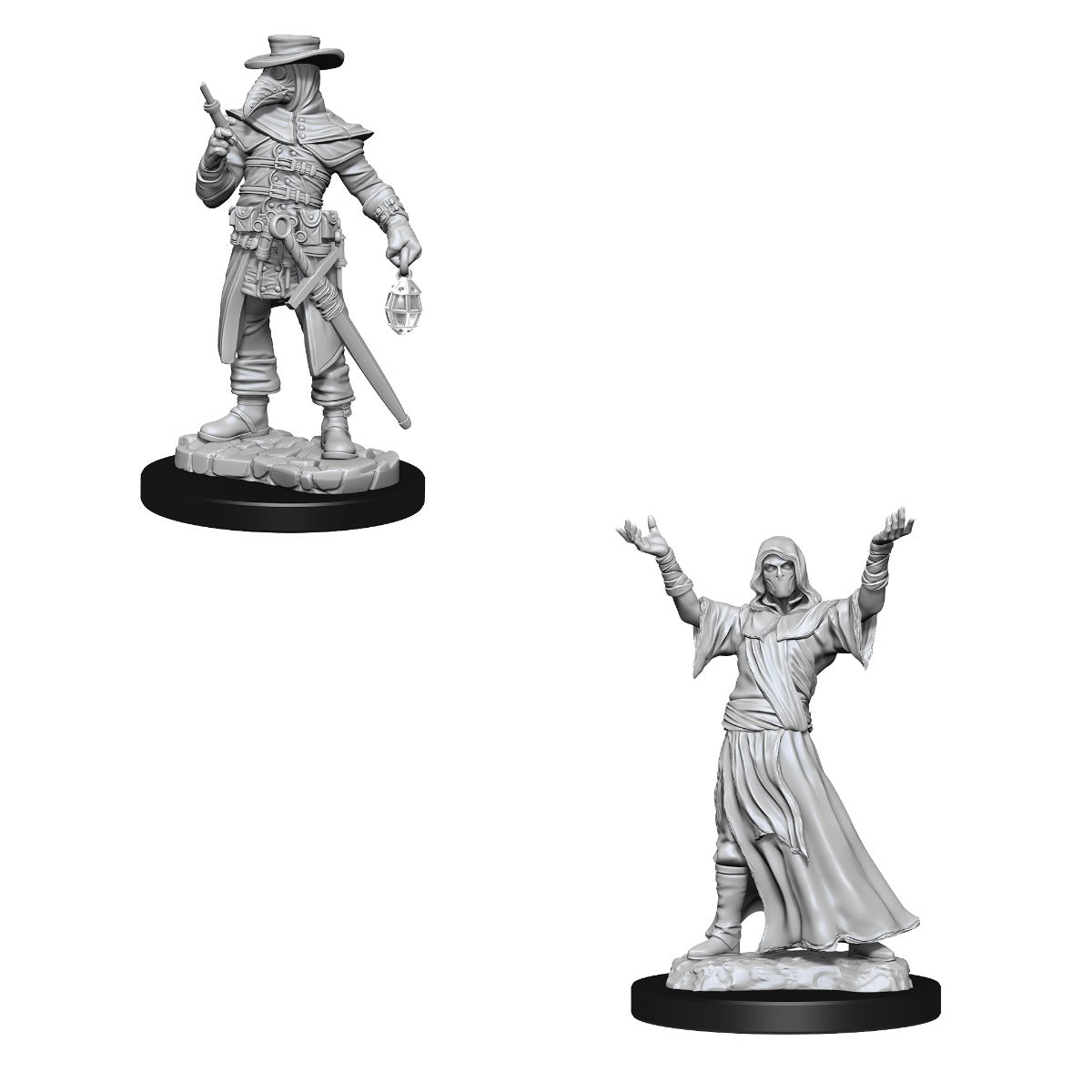 Plague Doctor & Cultist - WizKids Deep Cuts Unpainted Miniatures