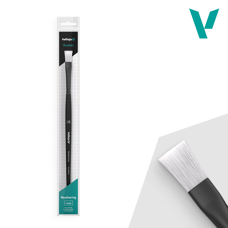 Weathering Flat - Large - Synthetic - Vallejo Brushes