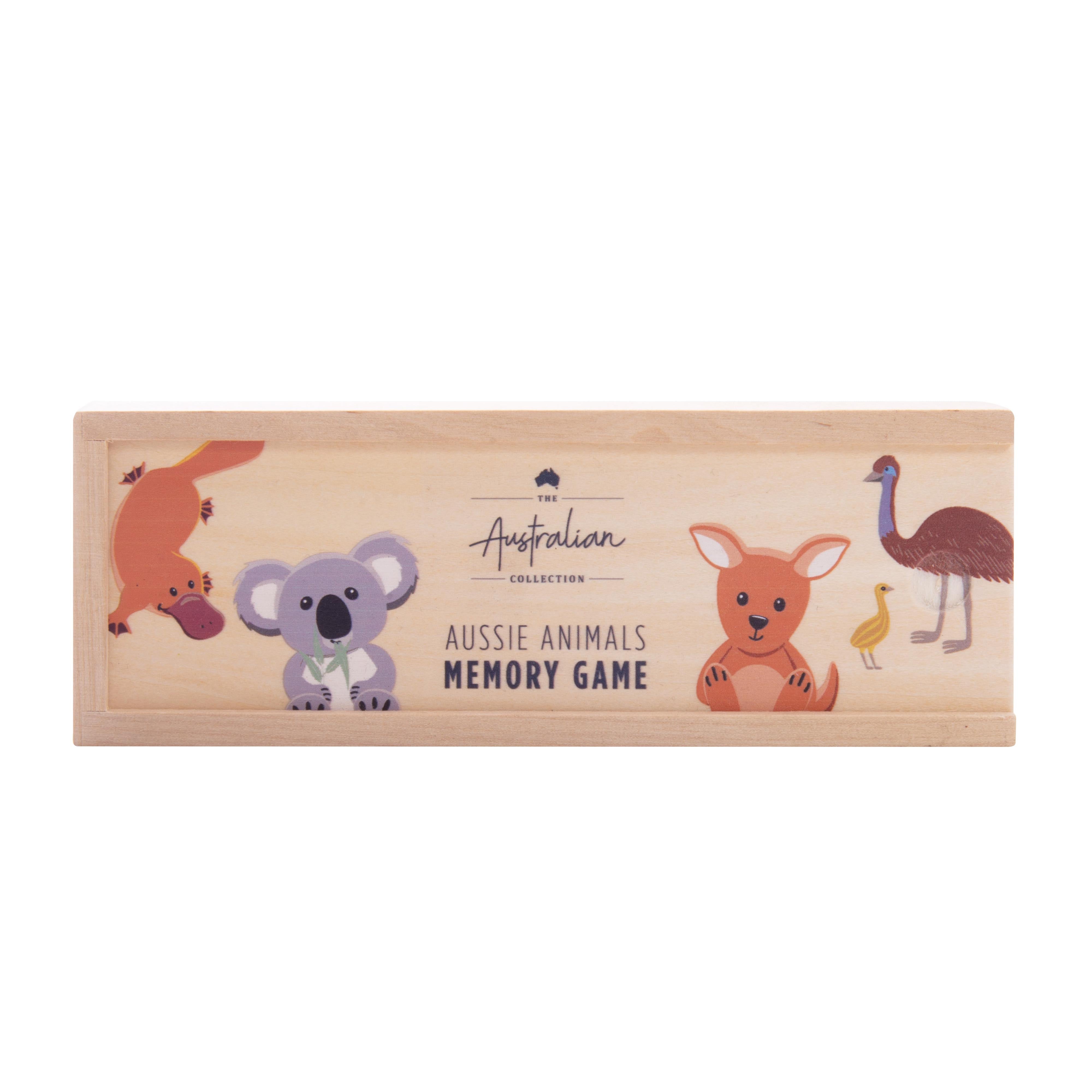Aussie Animal Memory - Wooden Memory in Wooden Box - Isalbi