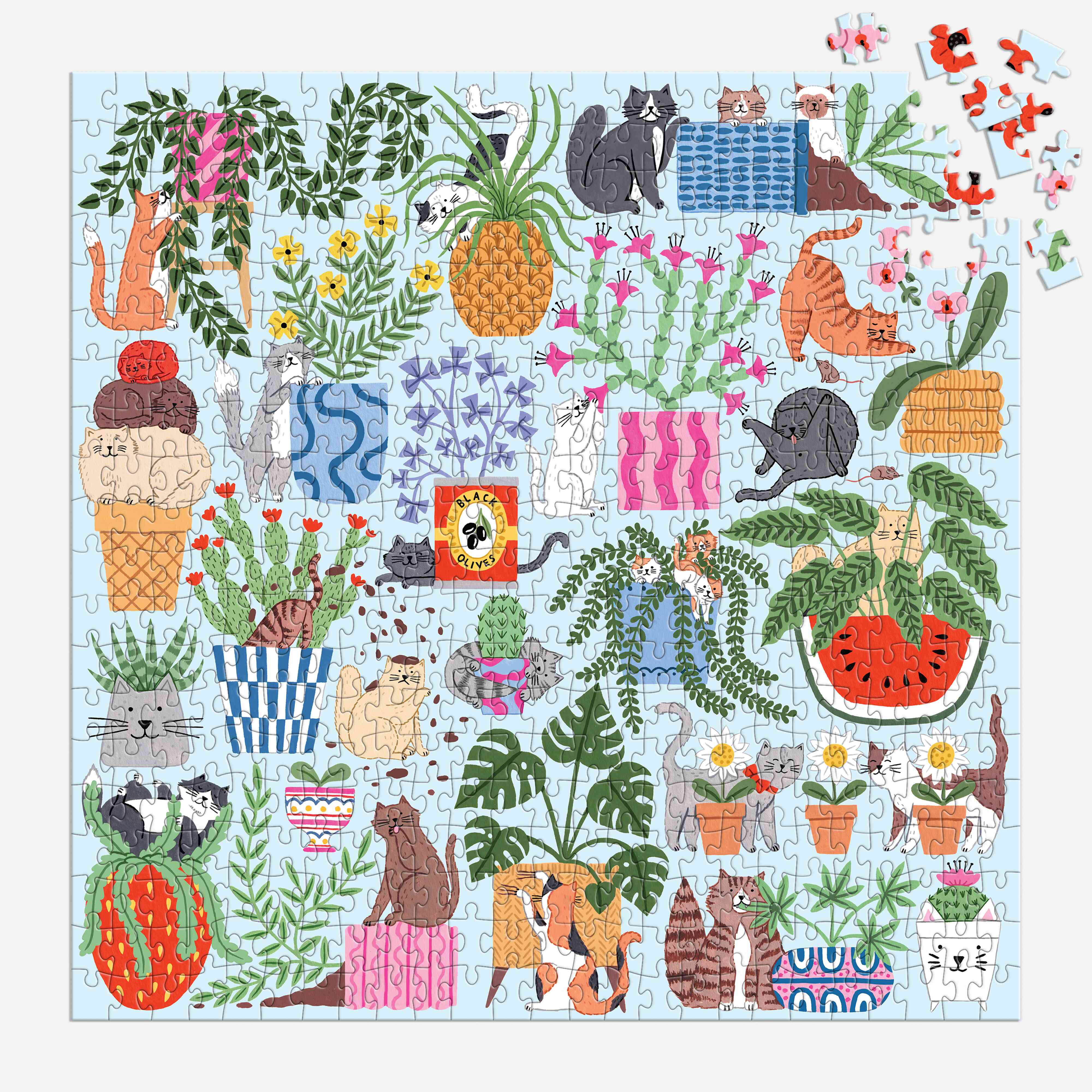 Cats in the Houseplants Jigsaw - 500pc - Galison