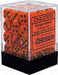 CHX27833 Vortex 12mm d6 Orange/black Dice Block Chessex