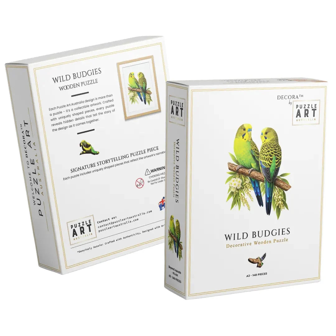 A5 Wild Budgies Wooden Puzzle - Puzzle ART