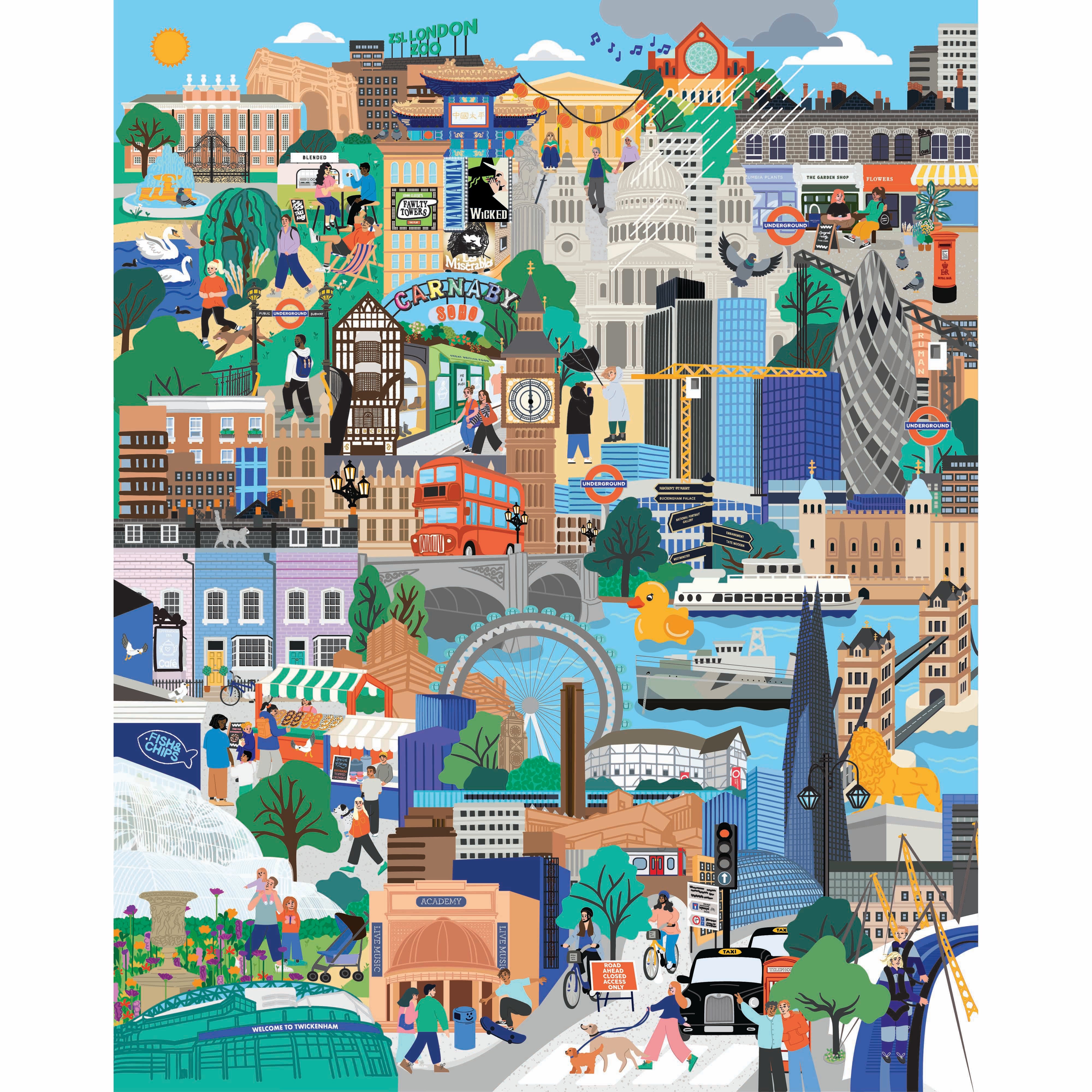 London Calling City Life Jigsaw Puzzle in Tube - Ridley's