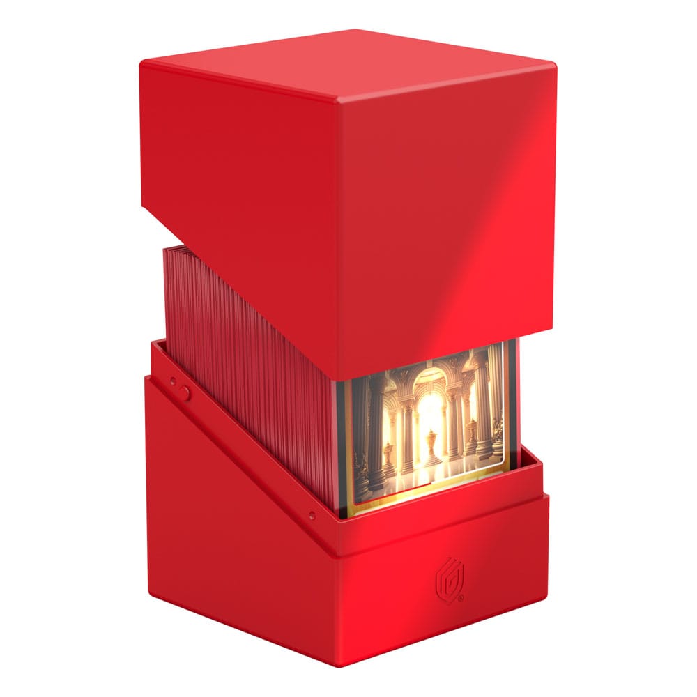 Solid Red Deck Box - 100+ Standard Card Size - Ultimate Guard Boulder Deck Case