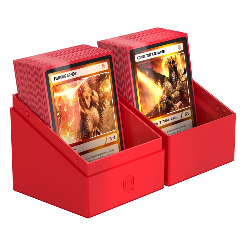 Solid Red Deck Box - 100+ Standard Card Size - Ultimate Guard Boulder Deck Case
