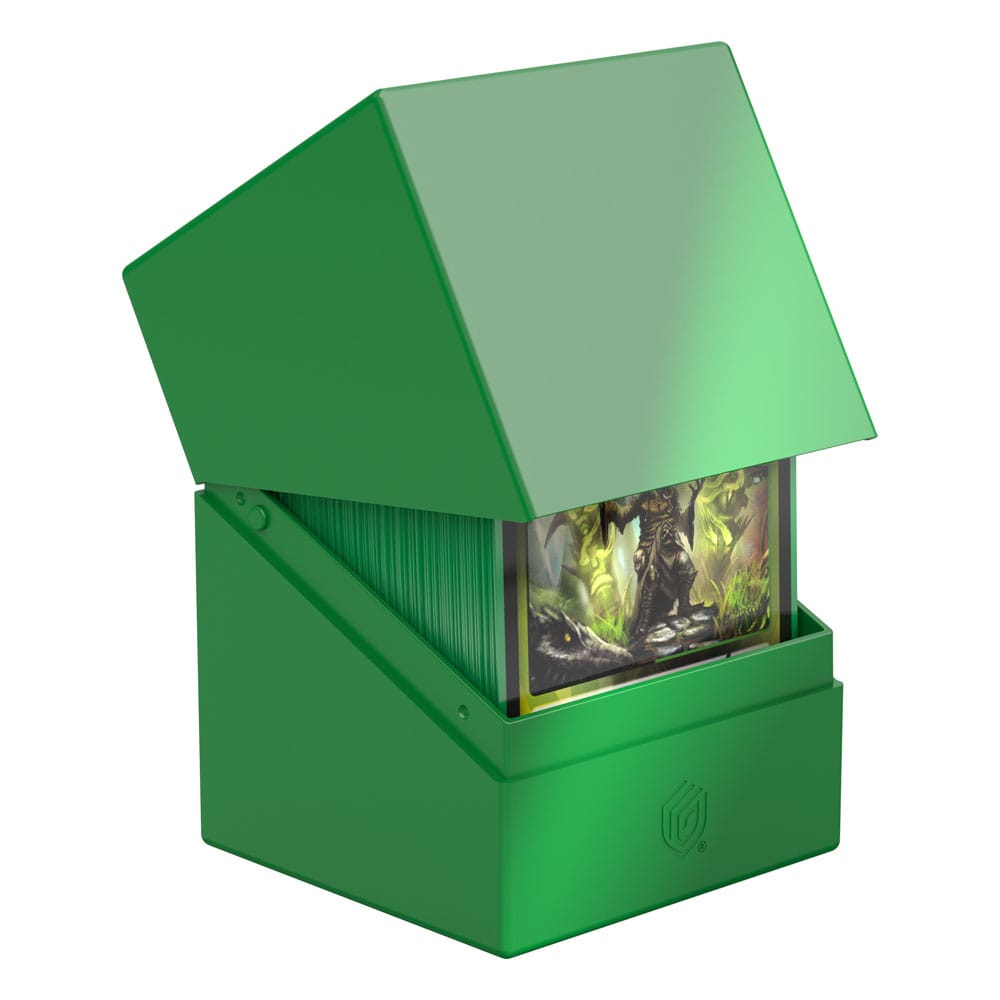 Solid Green Deck Box - 100+ Standard Card Size - Ultimate Guard Boulder Deck Case