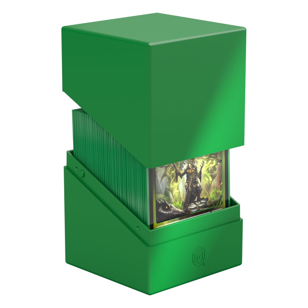 Solid Green Deck Box - 100+ Standard Card Size - Ultimate Guard Boulder Deck Case