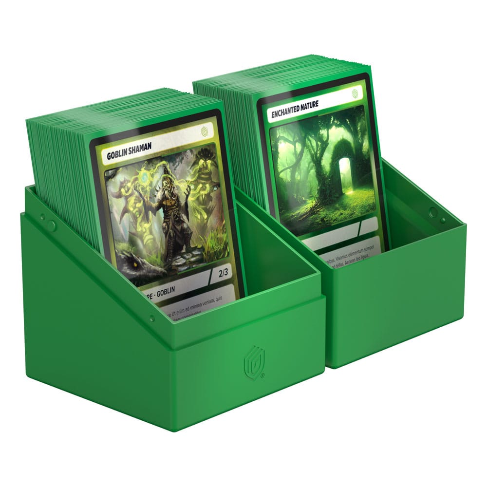 Solid Green Deck Box - 100+ Standard Card Size - Ultimate Guard Boulder Deck Case