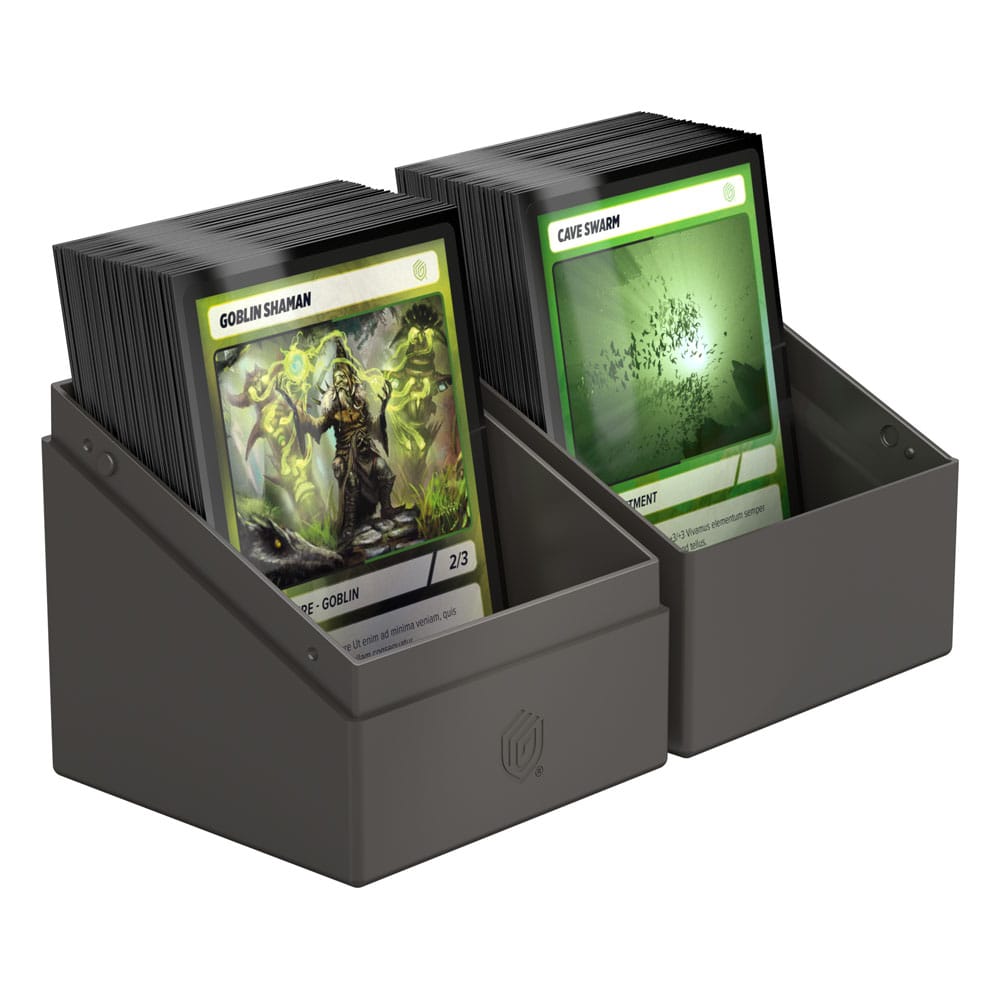 Solid Grey Deck Box - 100+ Standard Card Size - Ultimate Guard Boulder Deck Case