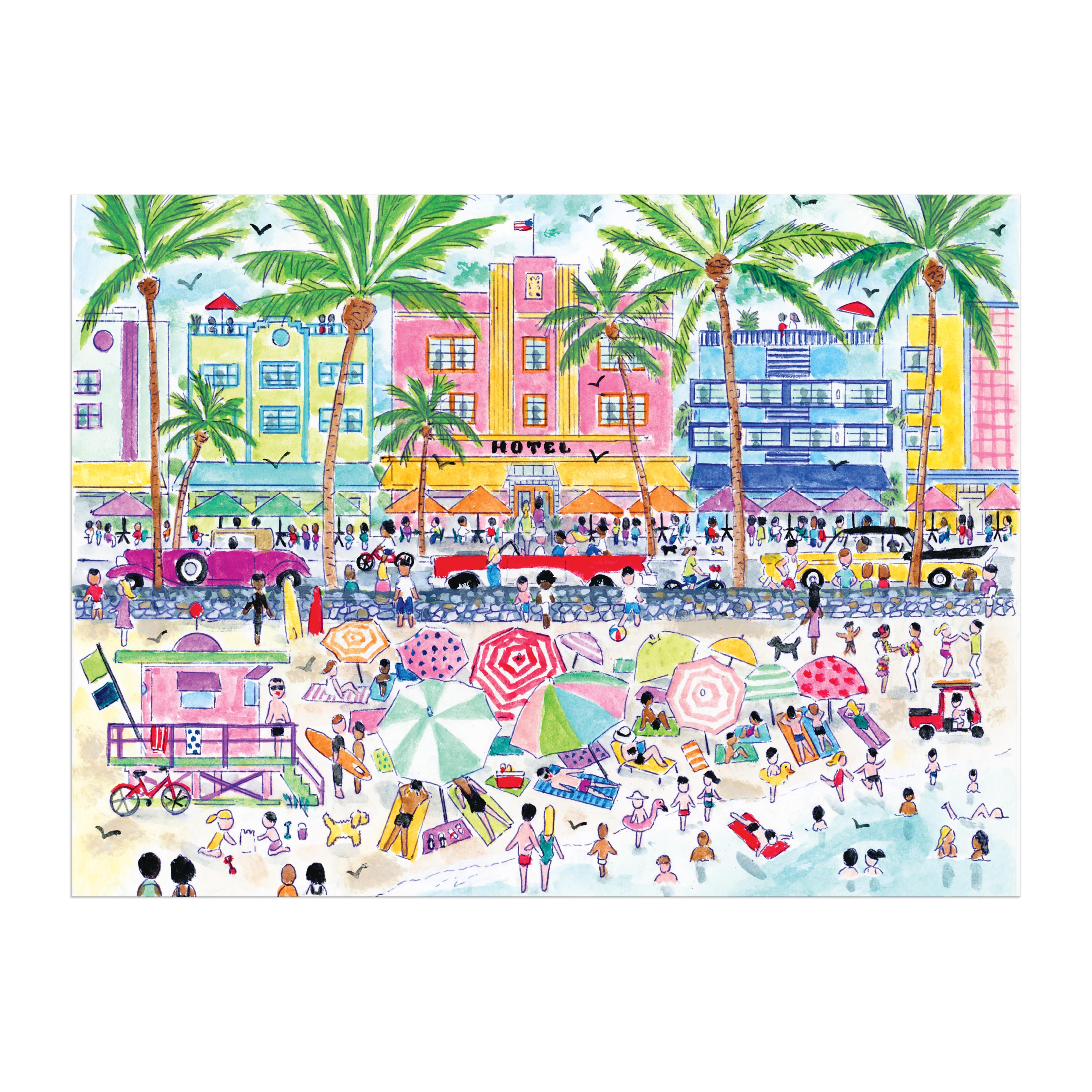 South Beach Miami Michael Storrings - Puzzle 1000pc Galison