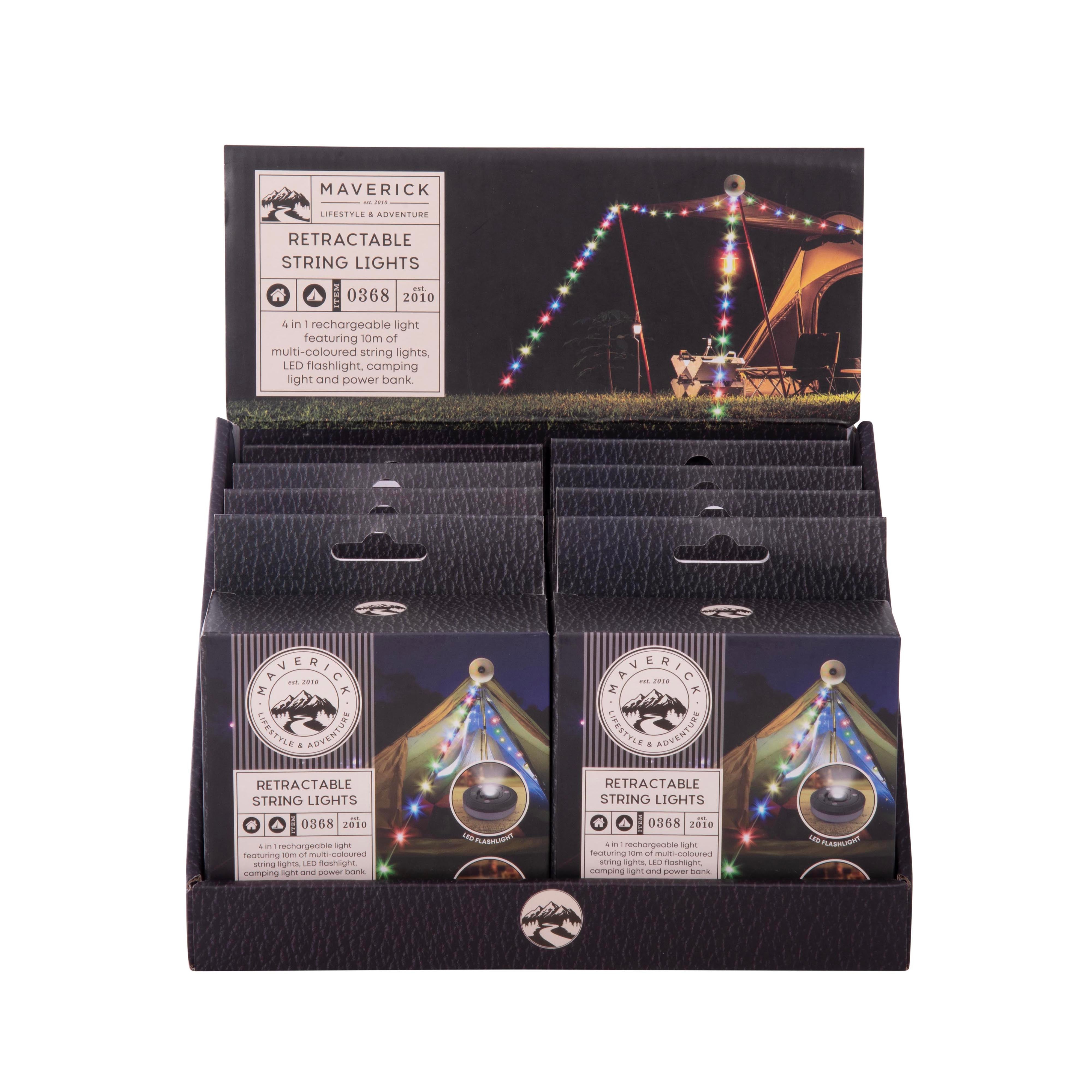 Retractable String Lights Rainbow