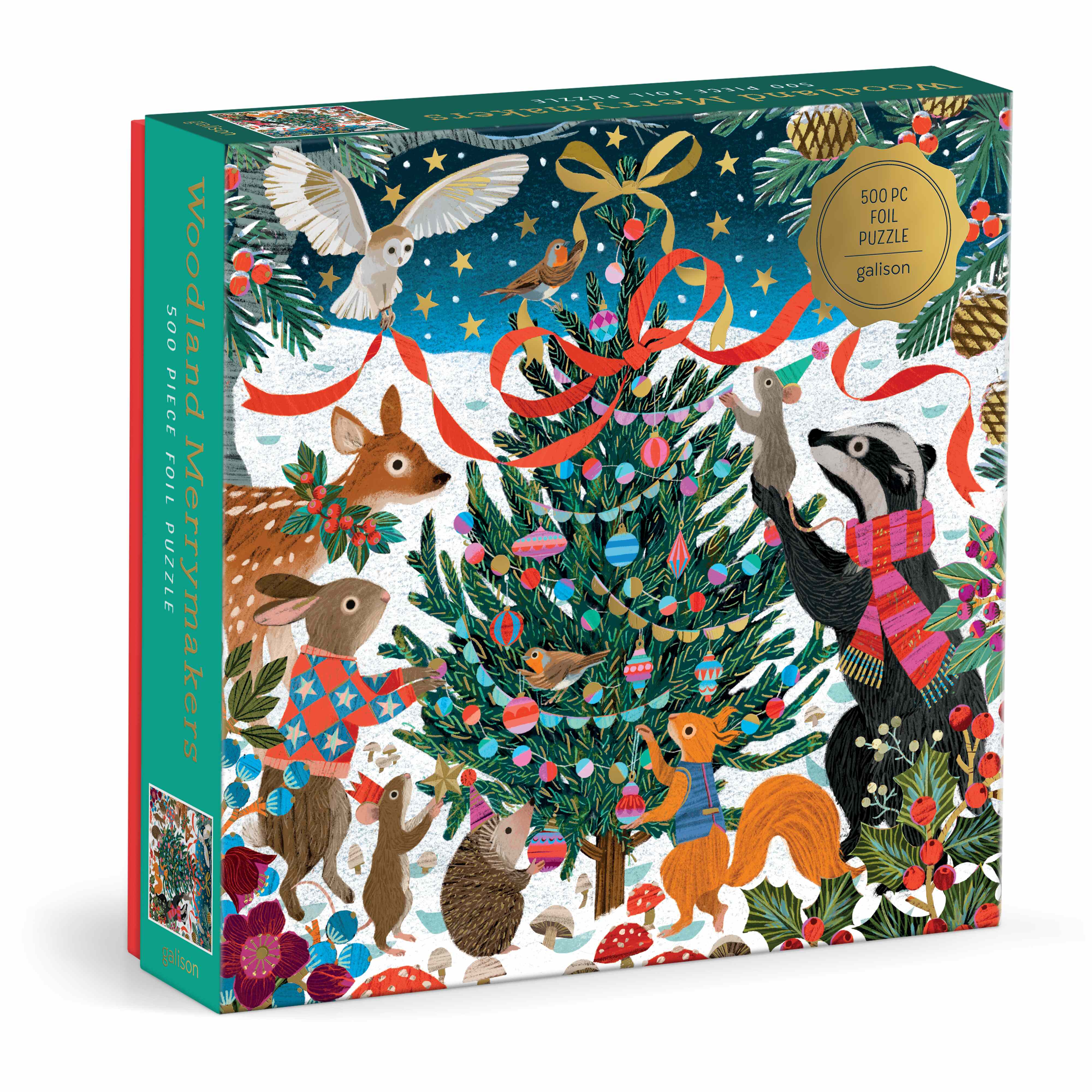 Woodland Merry Makers Foil 500pc - Galison