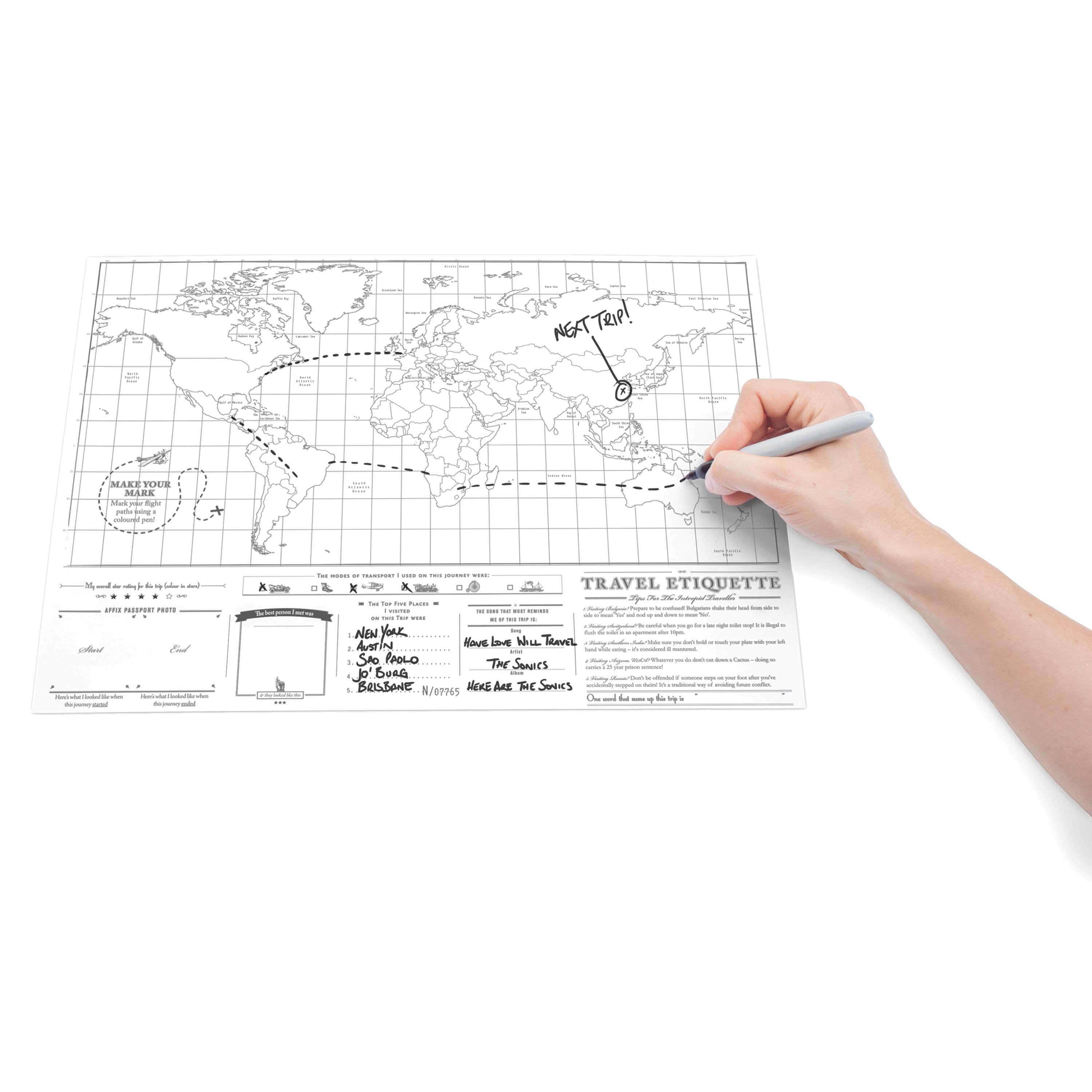 Scratch Map - Travel Edition